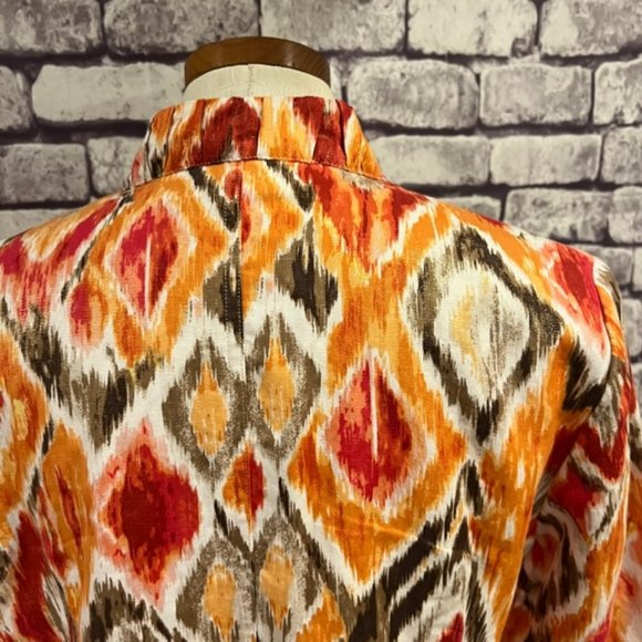 Chico's Multicolored No Close 3/4 Sleeve Jacket Size Medium - Picture 7 of 10